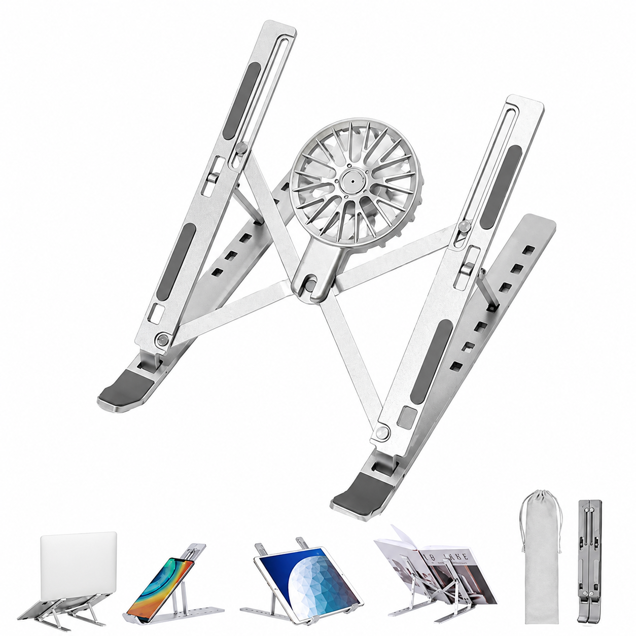 Support Ordinateur Portable Pliable, Réglable & Ventilé