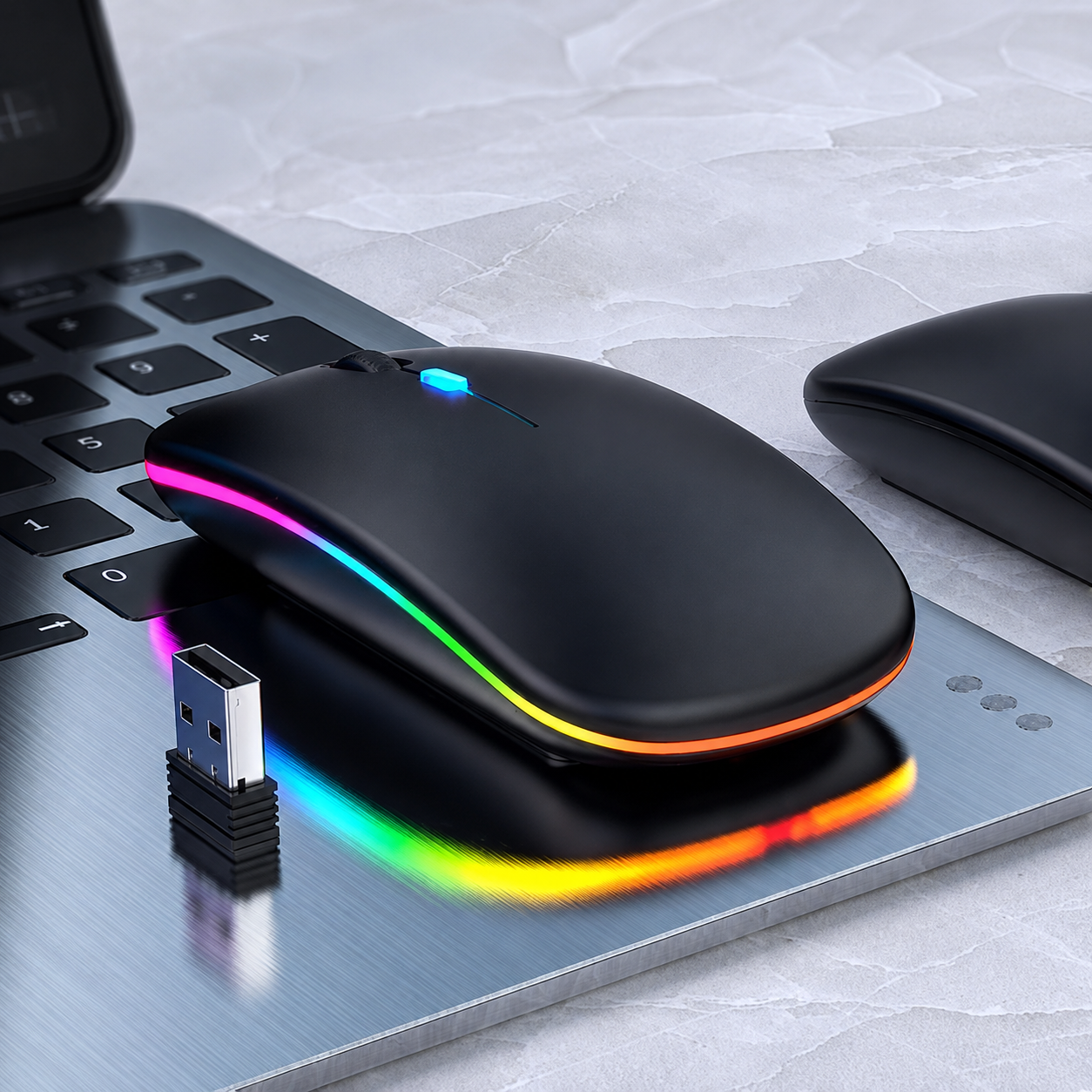 Souris sans fil rechargeable